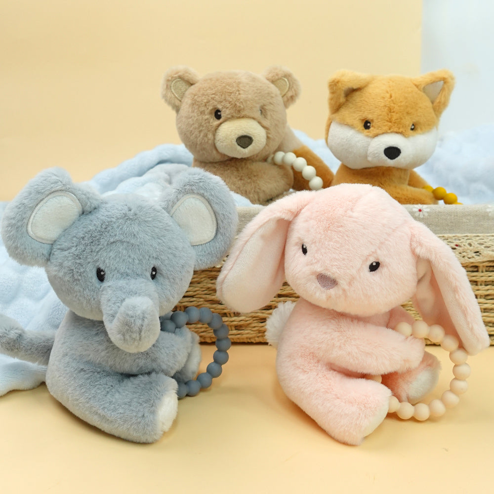 Baby Animal Plush Toy With Teether