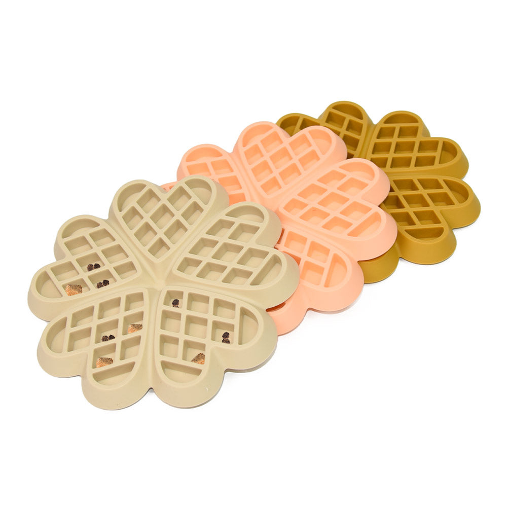 Floral Cookie-Shaped Silicone Pet Feeding Mat