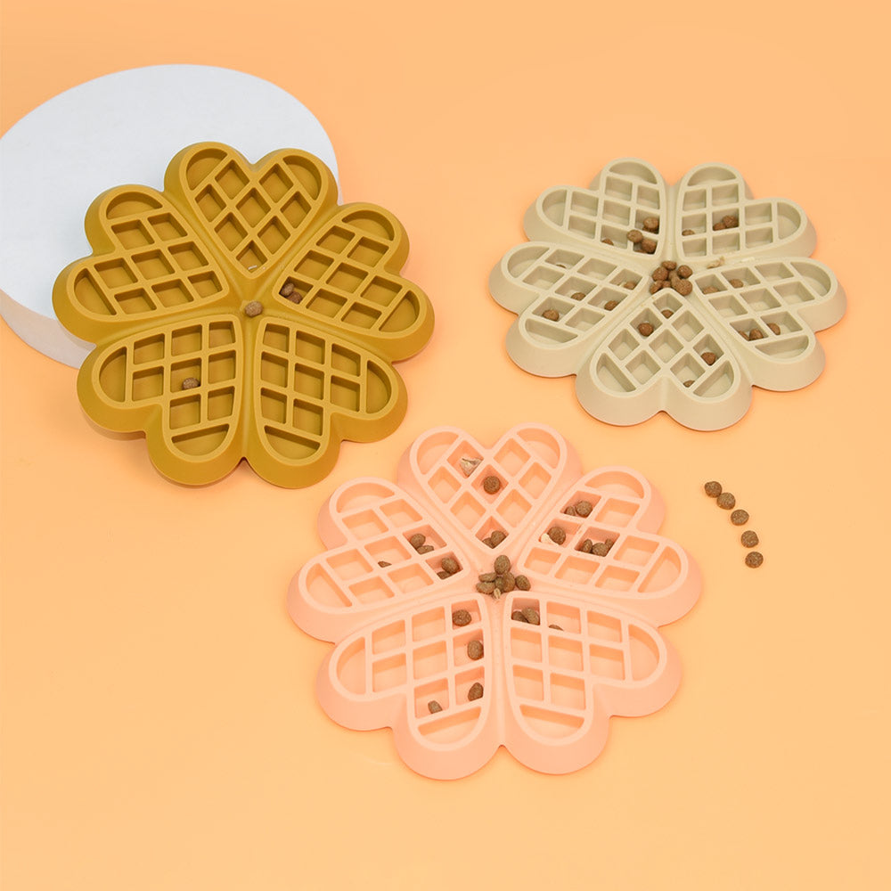 Floral Cookie-Shaped Silicone Pet Feeding Mat