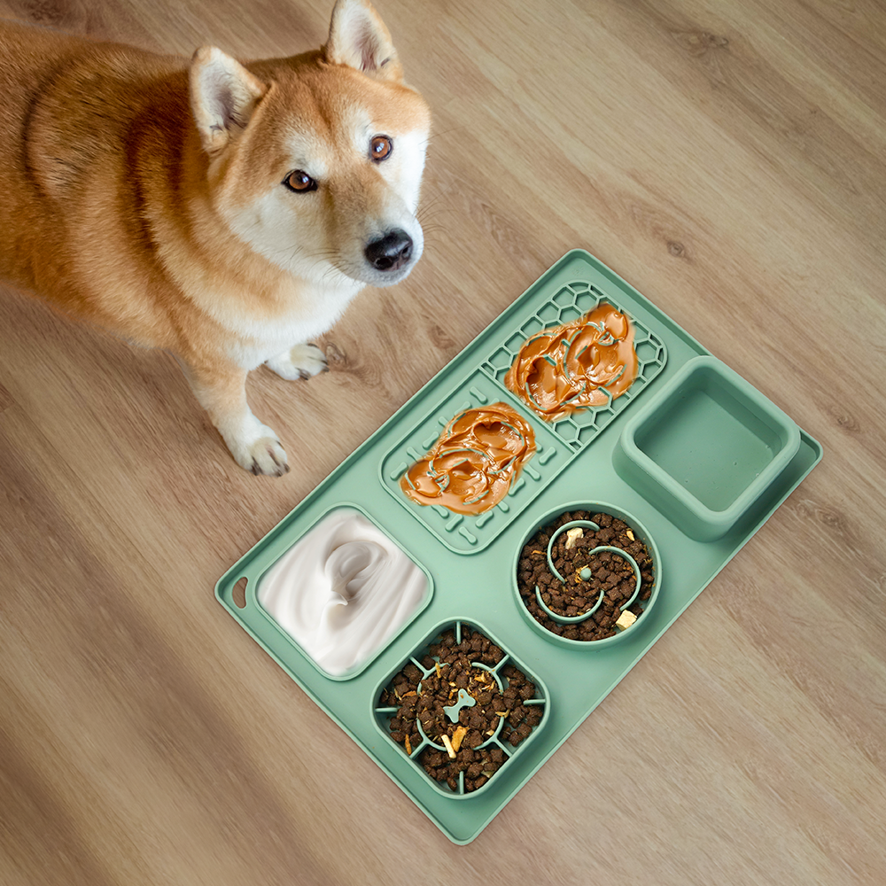 Waterproof Silicone Pet Feeding Divided Mat