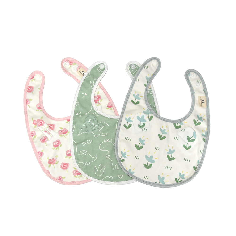 Baby Cotton Bib - 3 Pack